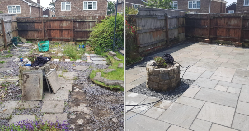 Garden Patio In Cardiff